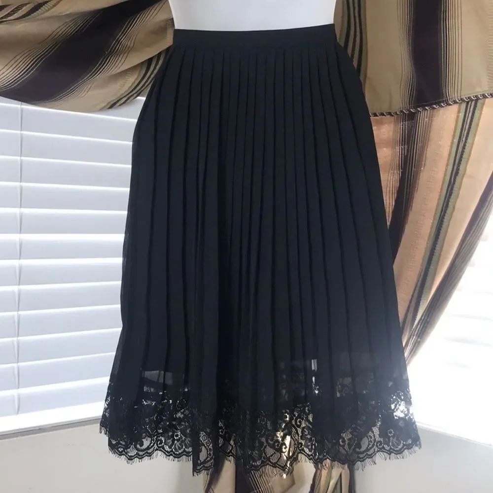 Pleated Black Skirt | Forever21 Size S